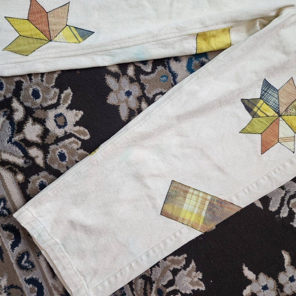 Kimchi Blue Straight Leg Patchwork Pants size 32 - Picture 8 of 11